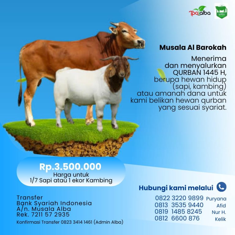 Berikut Ini Nama Para Sohibul Kurban 1445 H Musala Alba